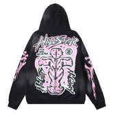 Hellstar Graffiti Meteor Flame Letters Hoodie
